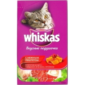 Корм для котів сухий Whiskas Яловичина,Кролик,Ягня 400г - купить, цены на - фото 2