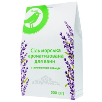 Auchan Sea Salt Flavored for Bath with Lavender Essential Oil 500g - buy, prices for - photo 1