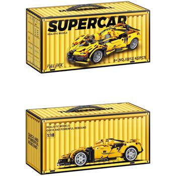 Конструктор Maya Toys Суперкар жовтий 422 деталі (6902241808770) - купити, ціни на Auchan - фото 1