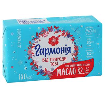 Harmonia Extra Sweet Cream Butter 82.5% 180g - buy, prices for Chudo Market - photo 1