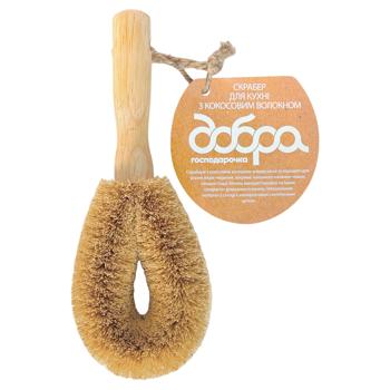 Dobra Gospodarochka Coconut Fiber Scrubber for Kitchen 1pc - buy, prices for Ideal - photo 1