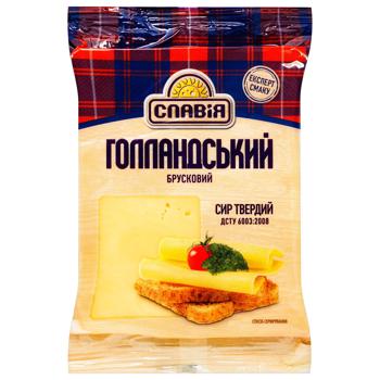 Сыр Славія Голландский брусковый 45% 160г - купить, цены на Auchan - фото 1