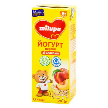 Milupa Peach-Cereals Yogurt from 8 months 2.1% 207g - buy, prices for - photo 1