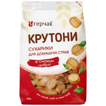 Крутони Герчак з смаком цибулі 100г - купити, ціни на ULTRAMARKET - фото 1