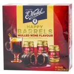 Цукерки E.Wedel Шоколадні бочки з алкогольною начинкою зі смаком глінтвейну 200г