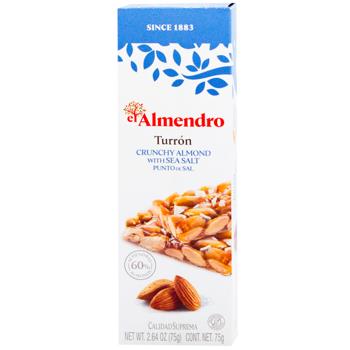 El Almendro Turron with Almonds and Sea Salt 75g - buy, prices for WINETIME - photo 1