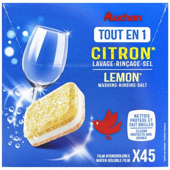 Auchan Tablets All-in-1 Lemon Dishwasher Tablets 45pcs - buy, prices for Auchan - photo 3