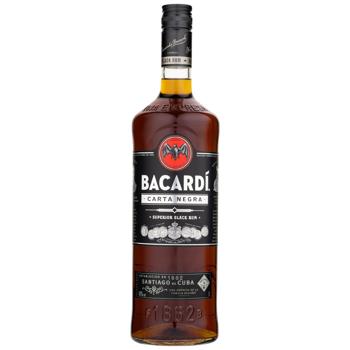 Bacardi Carta Negra Dark Rum 40% 1l