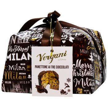Панеттоне Vergani Три шоколада 750г - купить, цены на WINETIME - фото 1