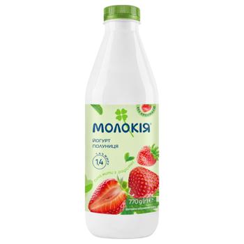 Йогурт Молокія Клубника 1,4% 770г