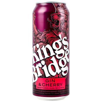King's Bridge Gin & Cherry Low-alcohol Drink 7% 0.33l - buy, prices for Ideal - photo 1