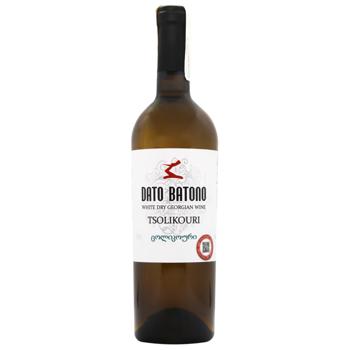 Dato Batono Tsolikauri White Dry Wine 11-12% 0.75l - buy, prices for MegaMarket - photo 1