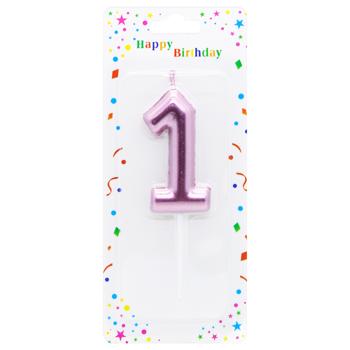 Numeral 1 Metallic Cake Candle - buy, prices for COSMOS - photo 1