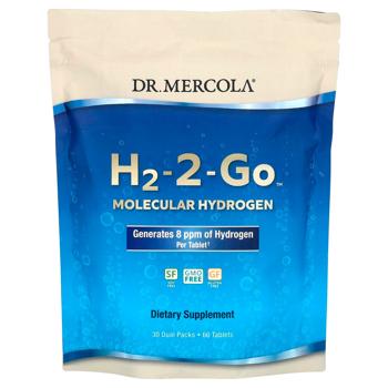 Dr. Mercola H2-2-Go Molecular Hydrogen 30 dual packs, 60 tablets