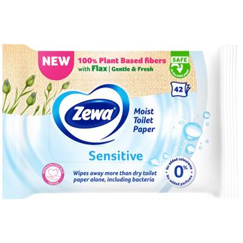 Zewa Sensitive Moist Toilet Tissue 42pcs - buy, prices for MegaMarket - photo 1