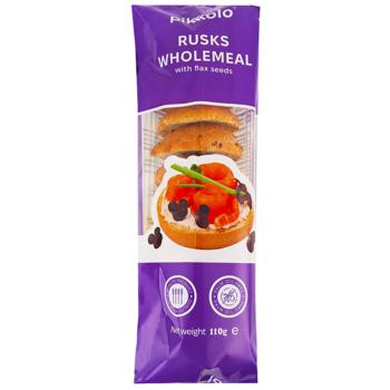 Грінки Pikolo Цільнозернові з насінням льону 110г - купити, ціни на Auchan - фото 1