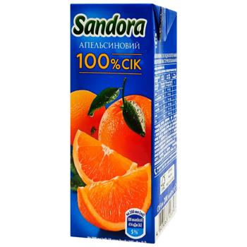 Sandora Unclarified Orange Juice 100% 200ml - buy, prices for MasterZoo - photo 1