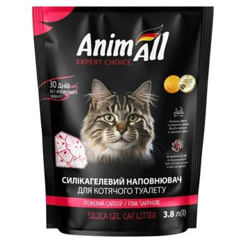 Наповнювач гігієнічний AnimAll Рожевий сапфір для котів силікагелевий 3,8л - купити, ціни на MasterZoo - фото 1