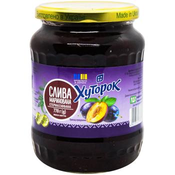 Khutorok Marinated Plum 770g - buy, prices for METRO - photo 1