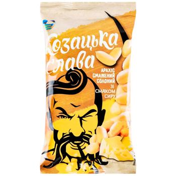 Kozatska Slava Roasted Salted Peanuts with Taste of Cheese 110g - buy, prices for Chudo Market - photo 1