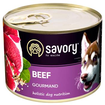 Savory Wet Food with Beef for Dogs of All Breeds 3+1pcs x 200g - buy, prices for MasterZoo - photo 2