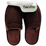 Тапочки мужские Twins 15842 HS-OZ вельвет коричневый р.40/41