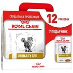 Набор корма Royal Canin с домашней птицей для кошек с заболеваниями мочевыводящих путей сухой 3,5кг + влажный 12шт х 85г