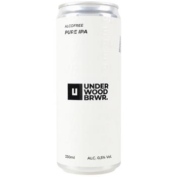 Пиво Underwood Pure IPA світле нефільтроване безалкогольне 0,33л - купити, ціни на WINETIME - фото 2