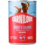 Корм вологий Carnilove Pate з лососем та індичкою для цуценят 400г