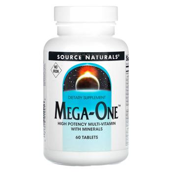 Source Naturals Mega-One Multivitamins without Iron 60 tablets - buy, prices for Biotus - photo 1