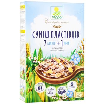 Суміш пластівців Терра 7 злаків + льон 600г - купити, ціни на METRO - фото 2