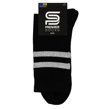 Premier Socks Terry Foot Striped Men's Socks with High Elastic s.29