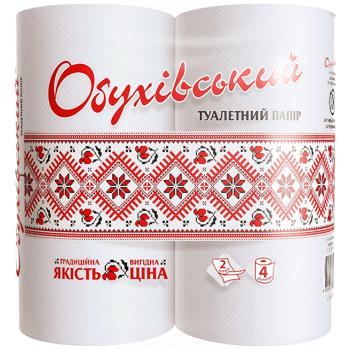 Туалетная бумага Обуховский белая 2-слойная 4шт