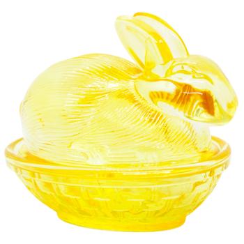 Bona Di Rabbit Yellow Glass Container for Sweets 14x10x11cm - buy, prices for WINETIME - photo 2