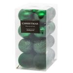 Koopman Christmas Balls 5cm 16pcs Green