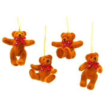 Підвіска Decoris Ведмедик плюшевий 8х4х9см в асортименті