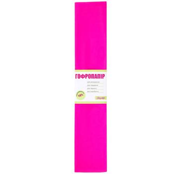 1 Veresnya Dark Pink Corrugated Paper 110% 50x200cm - buy, prices for Auchan - photo 1