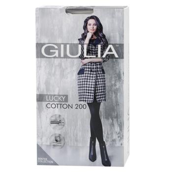 Колготи жіночі Giulia Lucky Cotton 200 р.5 Nero - купити, ціни на NOVUS - фото 2