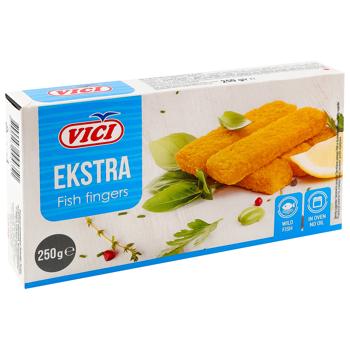 Палички рибні Vici з рубленого філе в паніровці заморожені 250г - купити, ціни на Чудо Маркет - фото 1