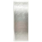 Silver Paper Straws for Drinks 25pcs