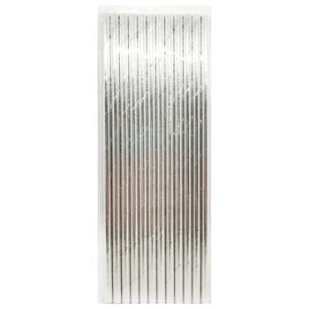 Silver Paper Straws for Drinks 25pcs - buy, prices for Tavria V - photo 1