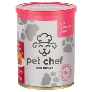 Паштет мясной Pet Chef с говядиной для собак 360г - купить, цены на МегаМаркет - фото 1