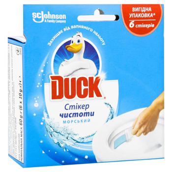 Стікер чистоти для унітазу Duck Морський 6шт - купити, ціни на ULTRAMARKET - фото 2