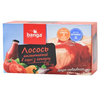 Banga Atlantic Salmon in Ketchup Sauce 120g - buy, prices for NOVUS - photo 1