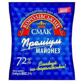 Майонез Королевский вкус Премиум 72% 340г - купить, цены на ЕКО Маркет - фото 1