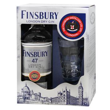 Джин Finsbury Platinum 47% 0,7л + склянка - купити, ціни на Ідеал - фото 1