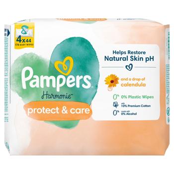 Pampers Harmonie Protect&Care Baby Wipes 4x44pcs - buy, prices for METRO - photo 3