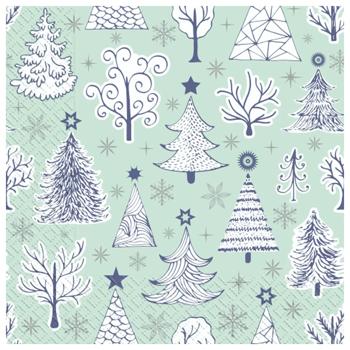 Margo New Year's Forest Three-layer Napkins 33x33cm 18pcs - buy, prices for Auchan - photo 1