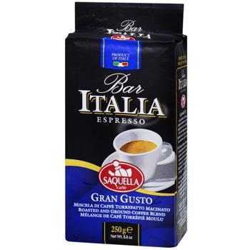 Кофе Saquella Caffe Bar Italia Gran Gusto молотый 250г - купить, цены на - фото 1