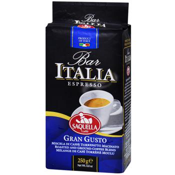 Кофе Saquella Caffe Bar Italia Gran Gusto молотый 250г - купить, цены на Auchan - фото 1